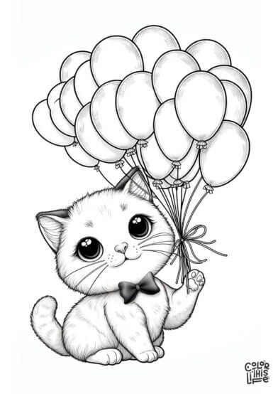 Cute Cat Coloring Pages – Free to Download and Print