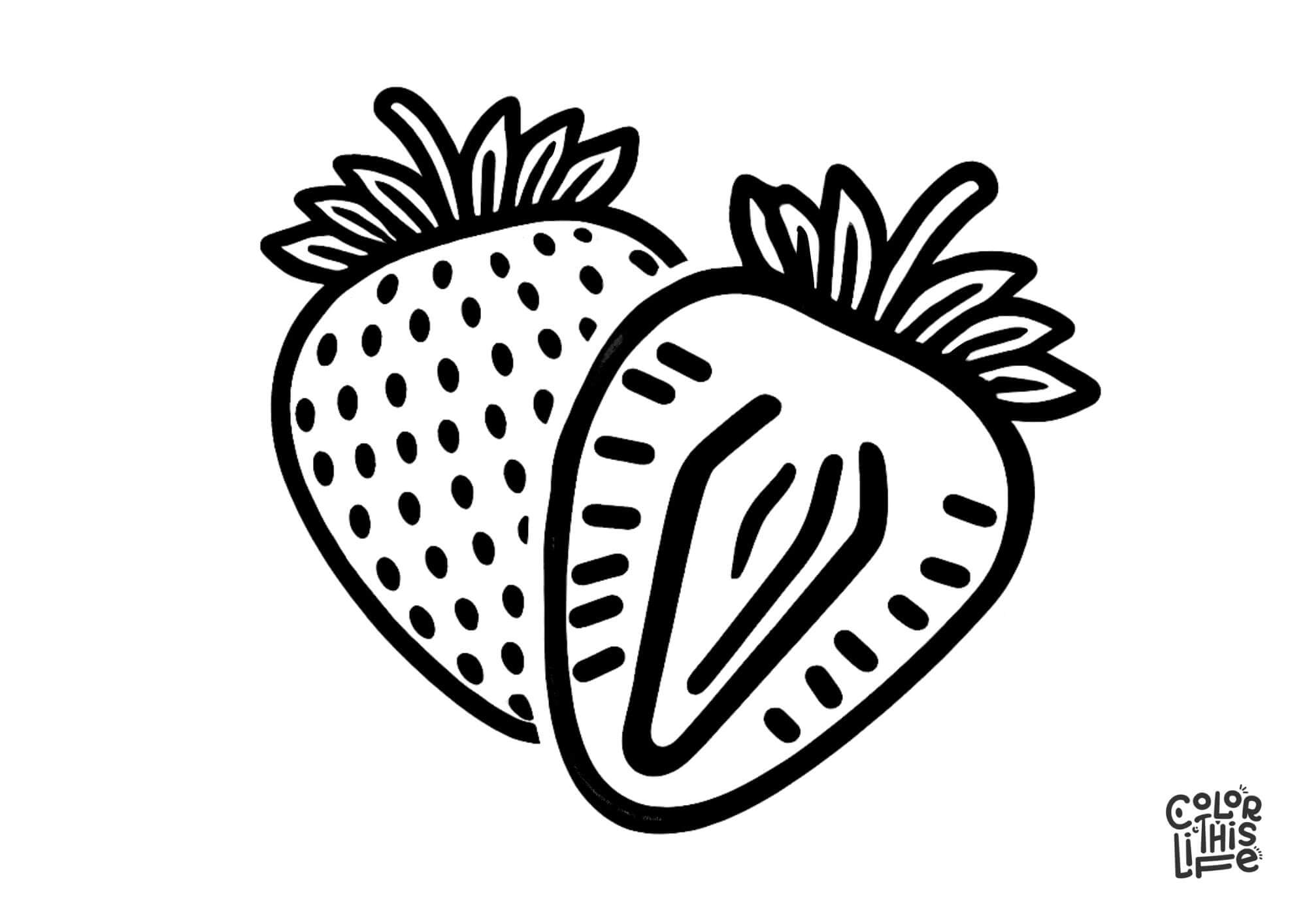 strawberry coloring page