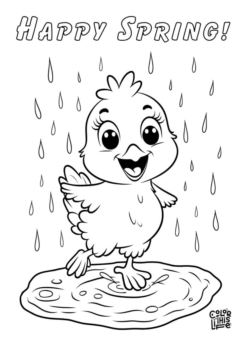 Spring Fun To Color Fun Coloring Pages (Free Printable) - Color This Life