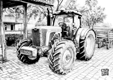 john deere tractor coloring page