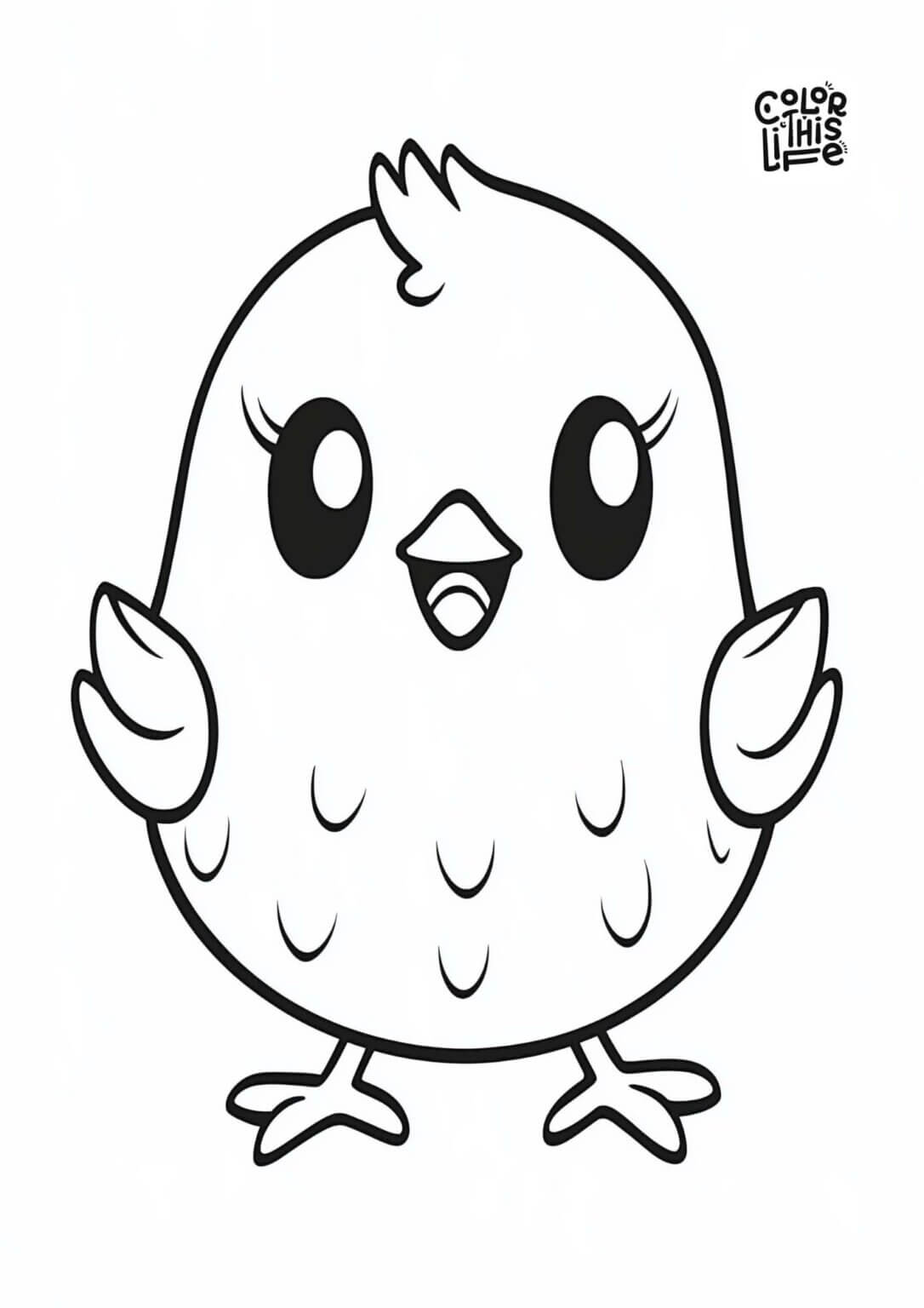 Easy Cute Coloring Pages (Free Printable)
