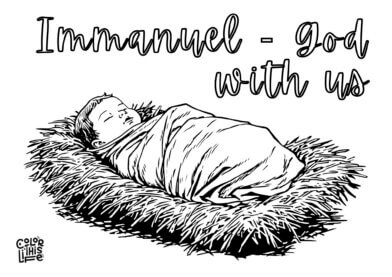 Birth of Jesus coloring page - Immanuel God with us